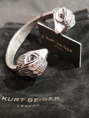 KURT GEIGER LONDON CUFF HINGED EAGLE BRACELET